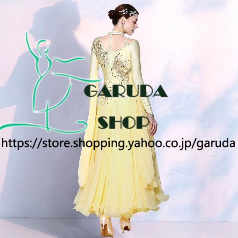 Garuda SHOP　社交ダンス衣装レディースモダンドレス　発表会ワルツドレス　モダン競技試合ワンピース　ダンスドレス　サイズ調整対応　品番9302 |  | 03