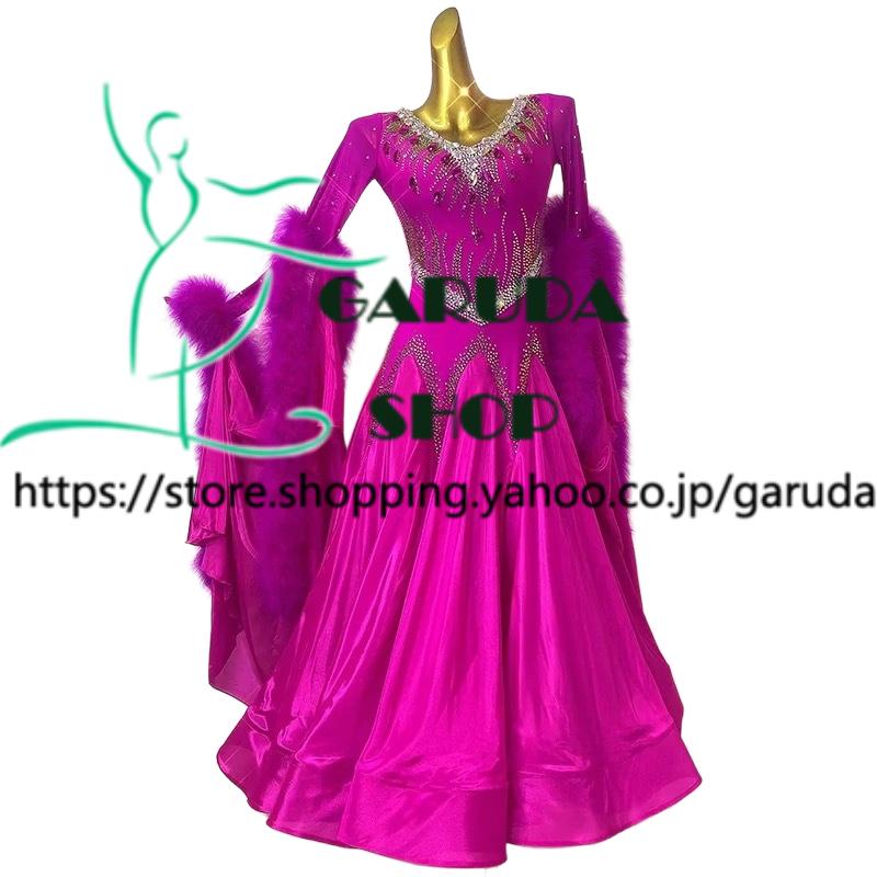 Garuda SHOP　レディース社交ダンス衣装　競技ドレス　モダンドレス高級ドレス　発表会用演出服　 高級服　セミオーダー可　スタンダードドレス　品番9341 | 