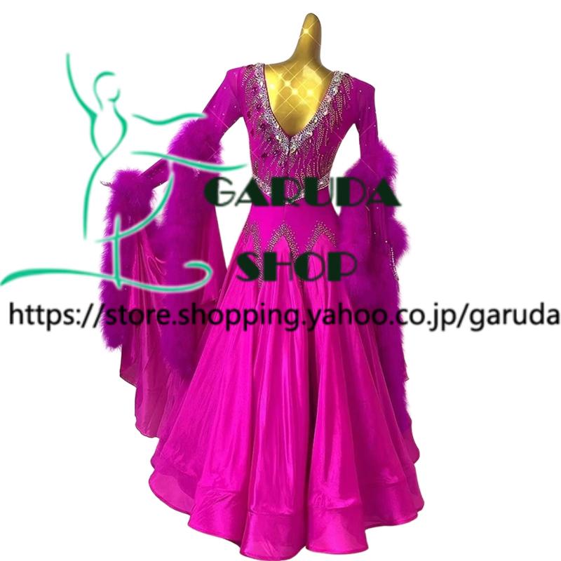 Garuda SHOP　レディース社交ダンス衣装　競技ドレス　モダンドレス高級ドレス　発表会用演出服　 高級服　セミオーダー可　スタンダードドレス　品番9341 |  | 01