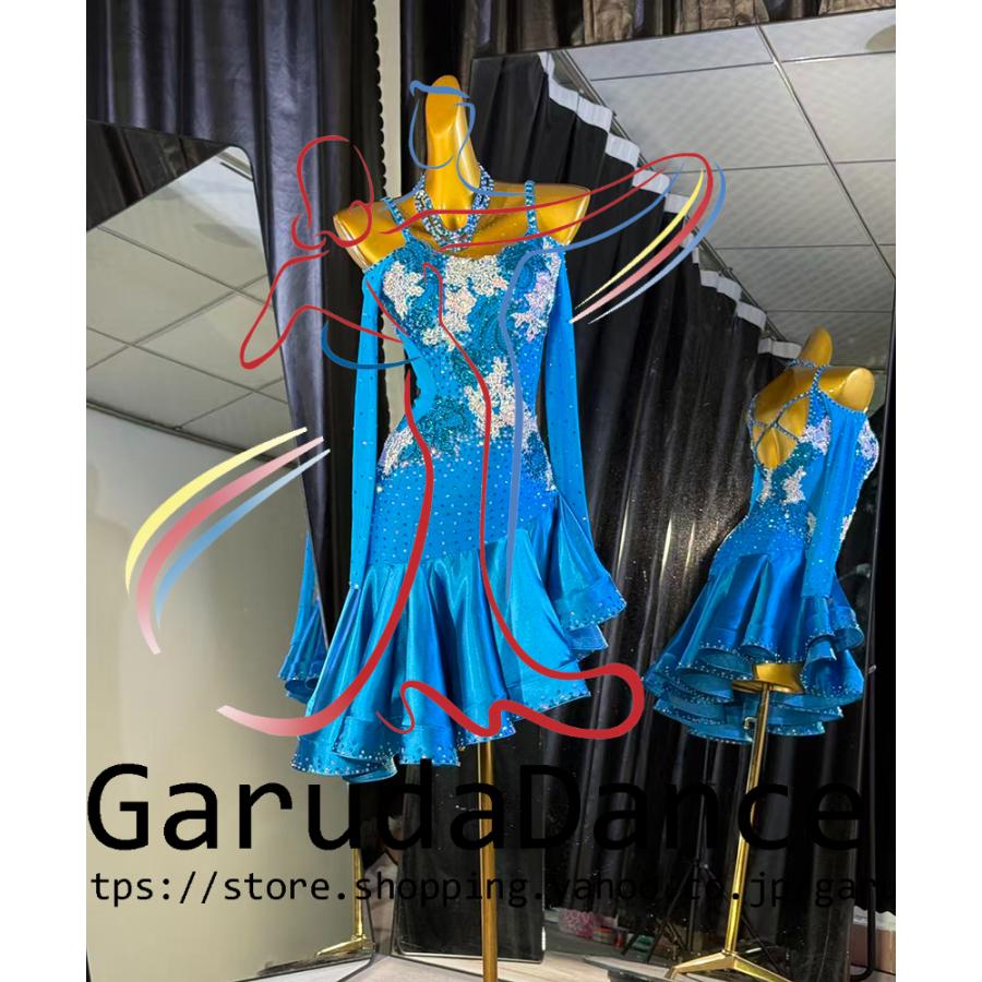 Garuda SHOP 社交ダンス高級衣装 セミオーダードレス ラテン競技高級