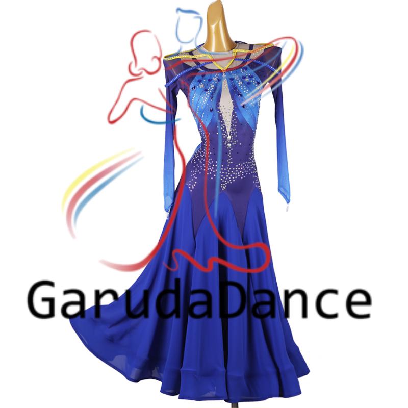 Garuda SHOP レディース社交ダンス衣装 ダンスドレス サイズ調整可能