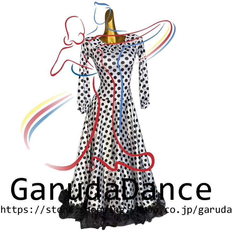 Garuda SHOP　レディース社交ダンス衣装　モダンドレス　パーティードレス　ダンス練習ドレス　大きいサイズ　スタンダードドレス　セミオーダー可　品番9620 | 