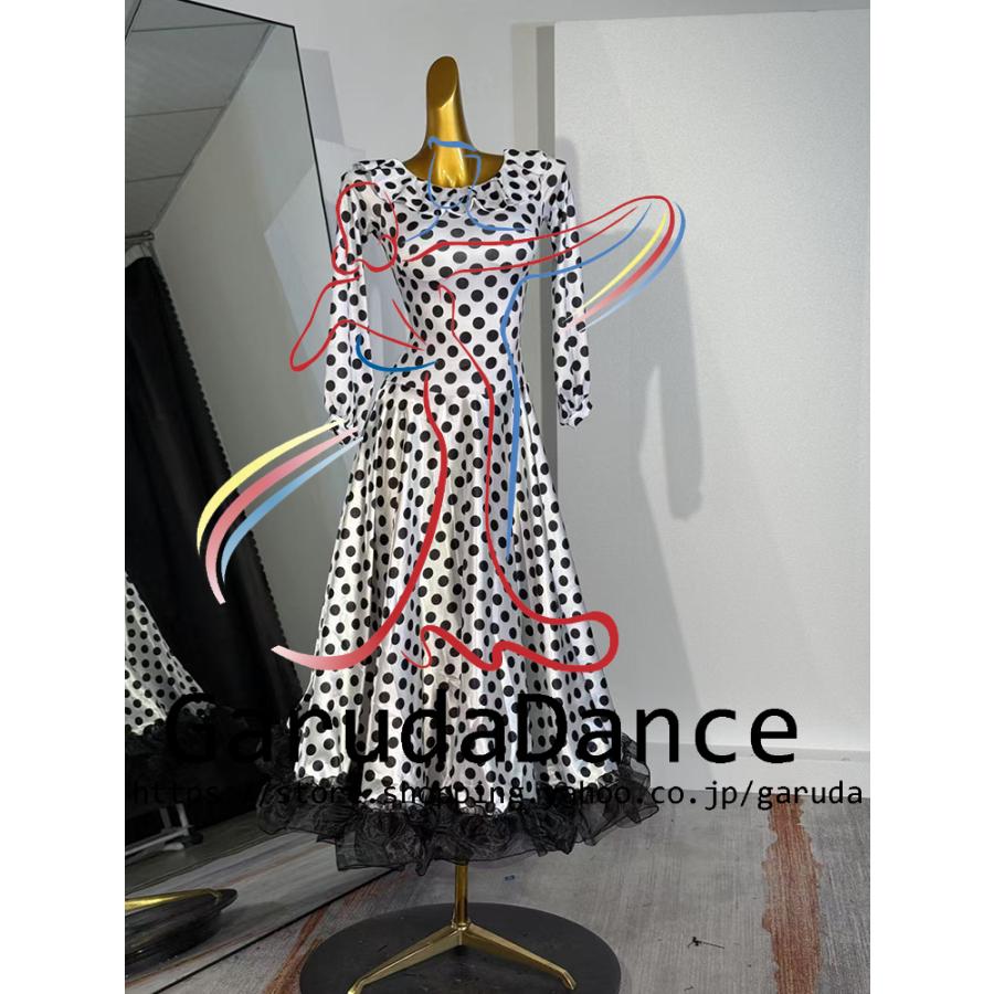 Garuda SHOP　レディース社交ダンス衣装　モダンドレス　パーティードレス　ダンス練習ドレス　大きいサイズ　スタンダードドレス　セミオーダー可　品番9620 |  | 02