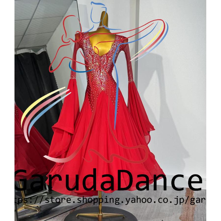 Garuda SHOP レディース社交ダンス衣装 競技ドレス モダンドレス高級