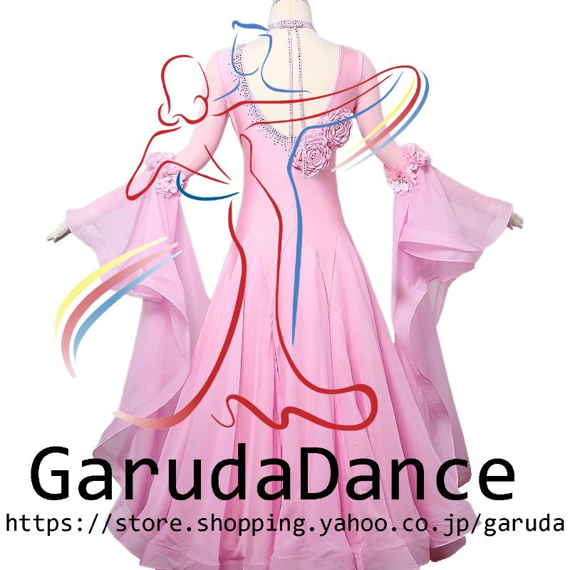 Garuda SHOP　レディース社交ダンス衣装　モダンドレス　パーティードレス　ダンス練習ドレス　大きいサイズ　スタンダードドレス　セミオーダー可　品番9659_1