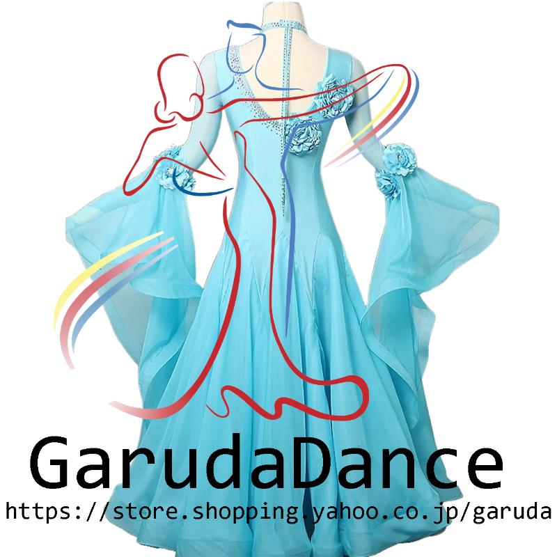 Garuda SHOP　レディース社交ダンス衣装　モダンドレス　パーティードレス　ダンス練習ドレス　大きいサイズ　スタンダードドレス　セミオーダー可　品番9659_3