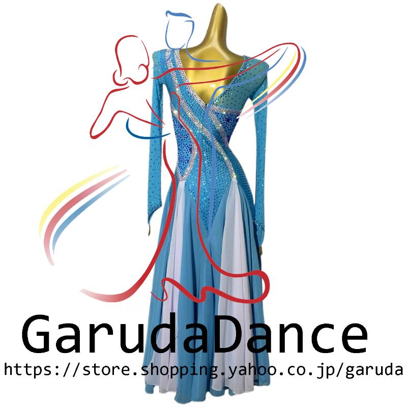 Garuda SHOP　社交ダンス高級衣装　セミオーダードレス　ラテン競技高級ドレス パーティードレス　社交ダンス衣装ラテン　 社交ダンス衣装ルンバ 　品番9661