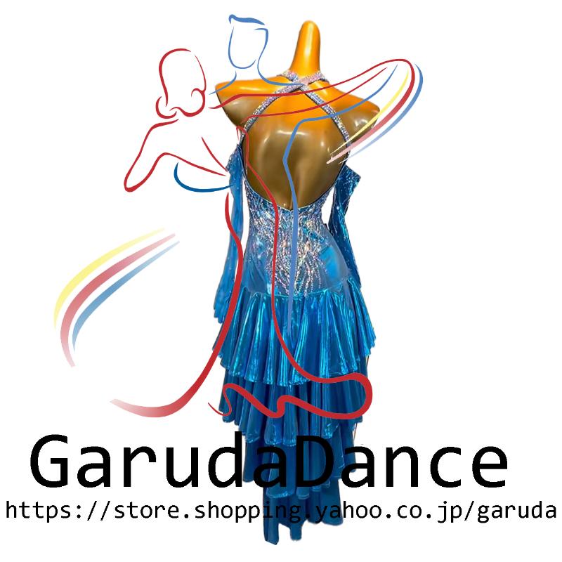Garuda SHOP 社交ダンス高級衣装 セミオーダードレス ラテン競技高級ドレス パーティードレス 社交ダンス衣装ラテン  社交ダンス衣装ルンバ  品番9665の画像
