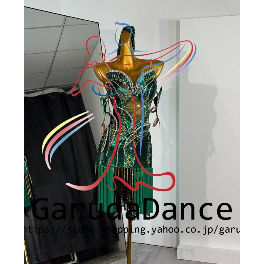 Garuda SHOP 社交ダンス高級衣装 セミオーダードレス ラテン競技高級