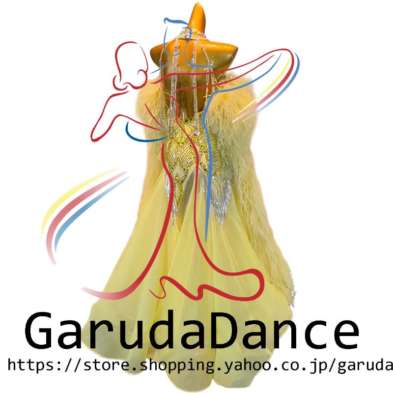 Garuda SHOP　レディース社交ダンス衣装　競技ドレスモダンドレス高級ドレス　発表会用演出服　 高級服　セミオーダー可　スタンダードドレス　品番9745_2