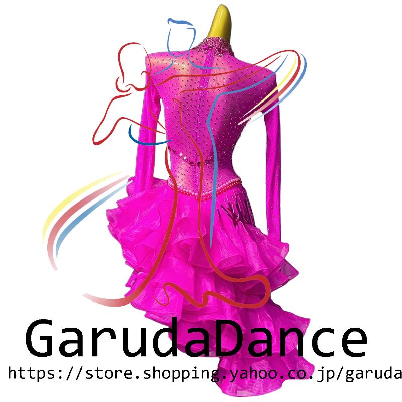 Garuda SHOP　社交ダンス高級衣装　セミオーダードレス　ラテン競技高級ドレス パーティードレス　社交ダンス衣装ラテン　 社交ダンス衣装ルンバ 　品番9749