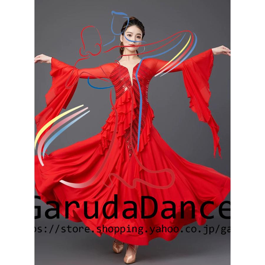 Garuda SHOP 社交ダンス衣装 レディースダンスレッスン練習ドレス