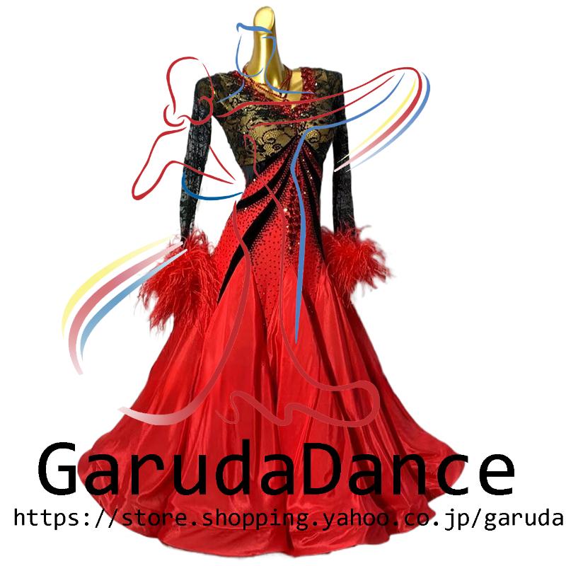 Garuda SHOP　レディース社交ダンス衣装　競技ドレスモダンドレス高級ドレス　発表会用演出服　 高級服　セミオーダー可　スタンダードドレス　品番9892 | 