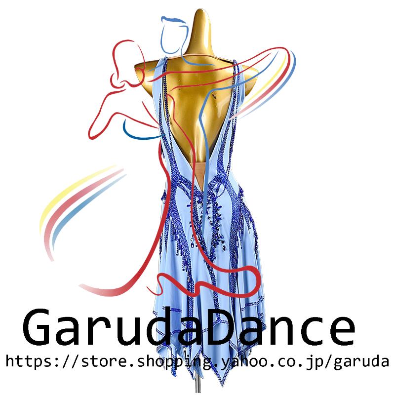 Garuda SHOP　社交ダンス高級衣装　セミオーダードレス　ラテン競技高級ドレス パーティードレス　社交ダンス衣装ラテン　 社交ダンス衣装ルンバ 　品番9971_1