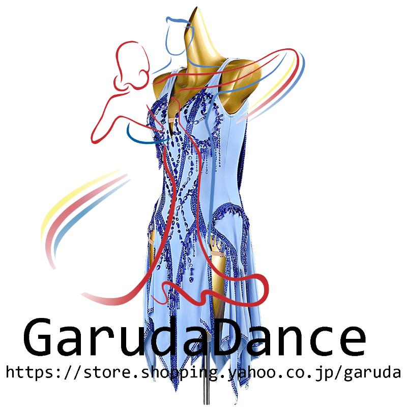 Garuda SHOP　社交ダンス高級衣装　セミオーダードレス　ラテン競技高級ドレス パーティードレス　社交ダンス衣装ラテン　 社交ダンス衣装ルンバ 　品番9971_2