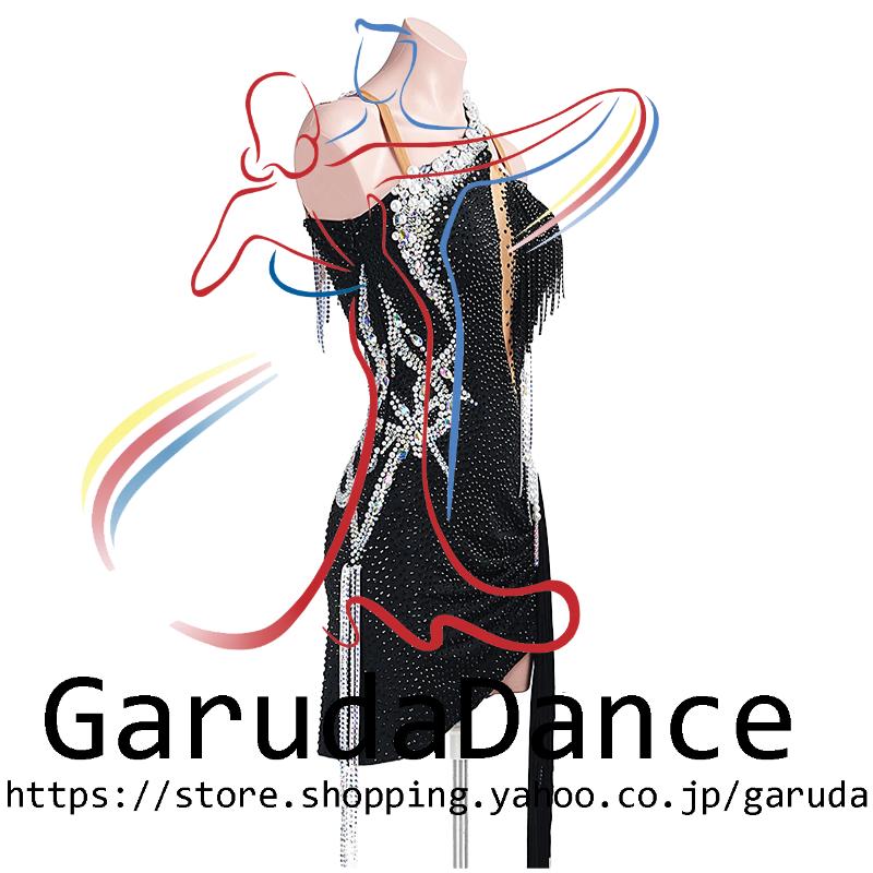 Garuda SHOP　社交ダンス高級衣装　セミオーダードレス　ラテン競技高級ドレス パーティードレス　社交ダンス衣装ラテン　 社交ダンス衣装ルンバ 　品番9977_2