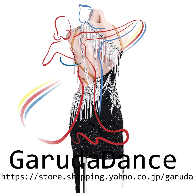 Garuda SHOP　社交ダンス高級衣装　セミオーダードレス　ラテン競技高級ドレス パーティードレス　社交ダンス衣装ラテン　 社交ダンス衣装ルンバ 　品番9977_3