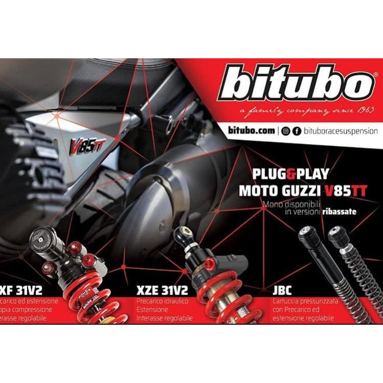 《送料込》 bitubo モトグッチ　V85TT 《ローダウン&油圧プリロード》リアサスペンション【G0032XZE81V2】MOTOGUZZI 【RIZ1863388250】(65670円)