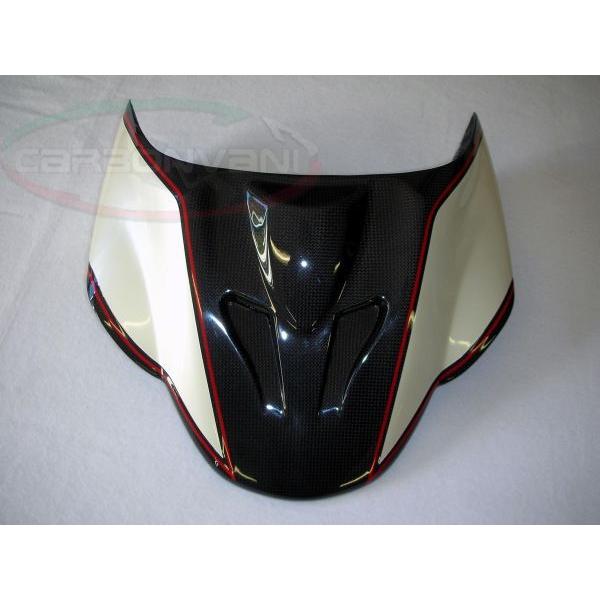 モンスター1100/796/696用：シートカウル　レーシング　ホワイト： カーボン製・CARBONVANI(カーボンバーニ)DUCATI・MONSTER： ドゥカティ