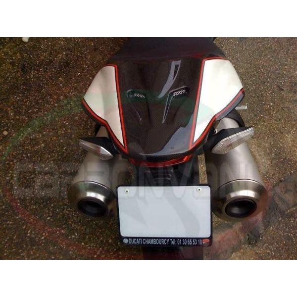 モンスター1100/796/696用：シートカウル　レーシング　ホワイト： カーボン製・CARBONVANI(カーボンバーニ)DUCATI・MONSTER： ドゥカティ_2