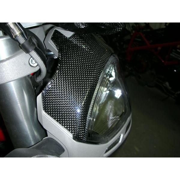 モンスター1100/796/696用：ヘッドライトカバー： カーボン製 