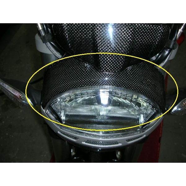 モンスター1100/796/696用：ヘッドライトカバー： カーボン製