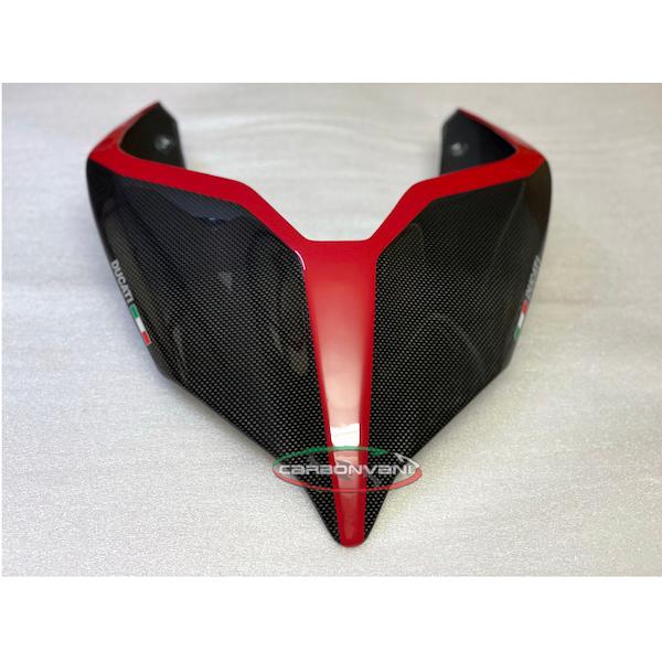 PANIGALE V2：シートカウル【ストリート】レッド・グロス / カーボン製
