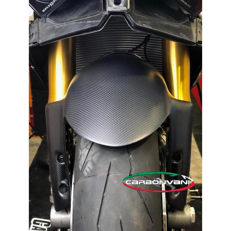 ドゥカティ　ストリートファイターv4s カーボンファイバー フロントフェンダー ストリートファイターV4:フロントフェンダー / カーボン製・CARBONVANI