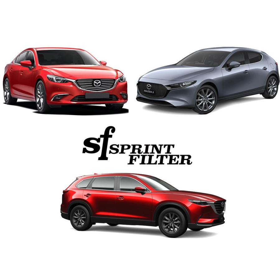 SPRINTFILTER【P1145S】MAZDAアクセラ,アテンザ,マツダ6,CX-5,CX-8 三菱RVR,ギャラン,レグナム,シャリオ用　純正交換タイプ乾式エアクリーナー | ブランド登録なし | 17