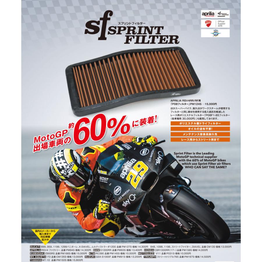 スプリントフィルター【PM117S】スズキ SV650/SV650X(16-19),SFV650