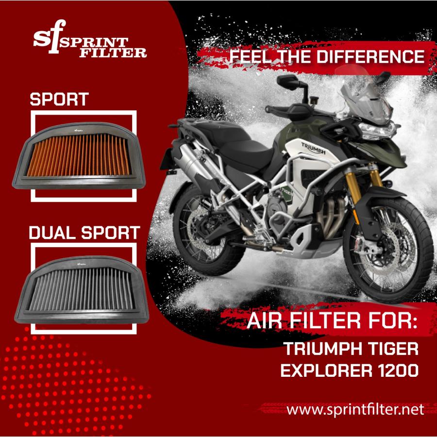 スプリントフィルター【PM202S】トライアンフTIGER EXPLORER1200/1250ほか用　純正交換タイプ・ハイフローエアフィルター TRIUMPH1200タイガー | ブランド登録なし | 01