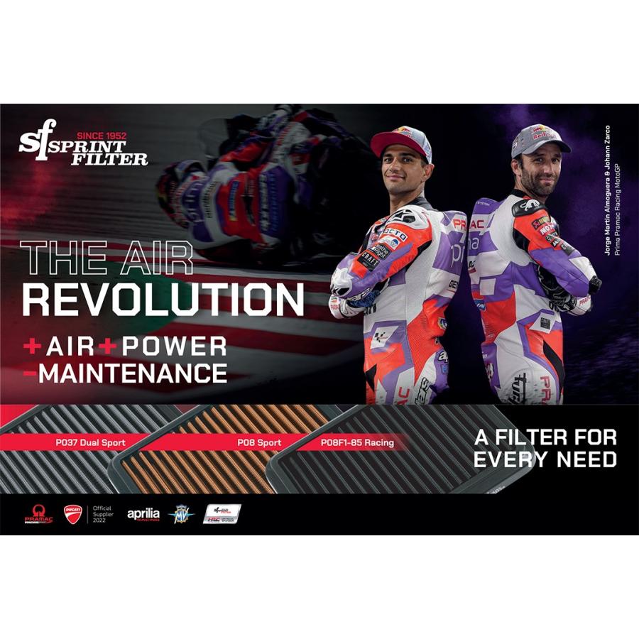 スプリントフィルター【PM94S】アプリリア RSV4(09-14) 純正交換タイプ乾式エアフィルター SPRINTFILTER aprilia_15