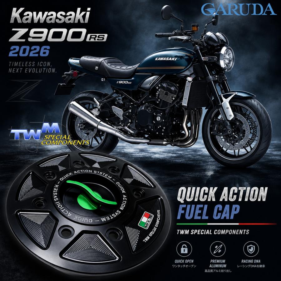 【専用】tk TKPR04 TWMタンクキャップ/KAWASAKI (4本留め) / Z900RS(26-),Ninja400