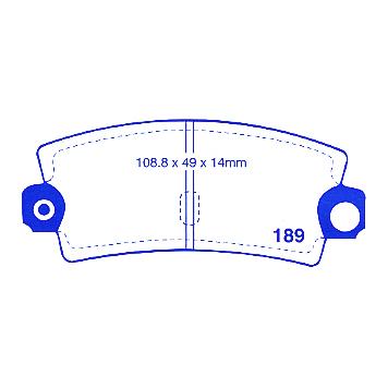 アルピーヌ A110 . ロータス エスプリ 等 リア用 DP189：EBC ブレーキ