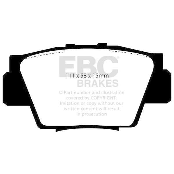 ホンダ　NSX   90-2005  等　リア用　 DP873：EBC　ブレーキパッド【Ultimax】｜garudaonlinestore｜02