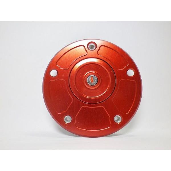 ■在庫限り特価■TWMタンクキャップ/KAWASAKI 5H用/レッド/ロックtype