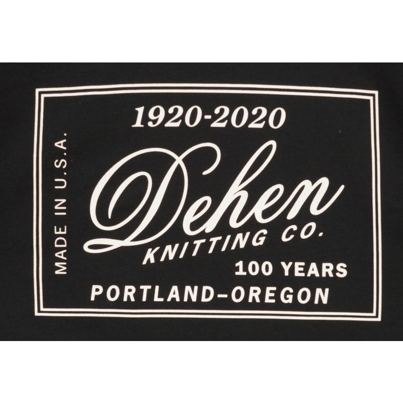 Dehen 1920(デーヘン) 創業100周年 限定モデル スクリーンプリント Tシャツ ブラック アメリカ製 メンズ 100 Year Anniversary Single Label Tee Black｜garyu｜02