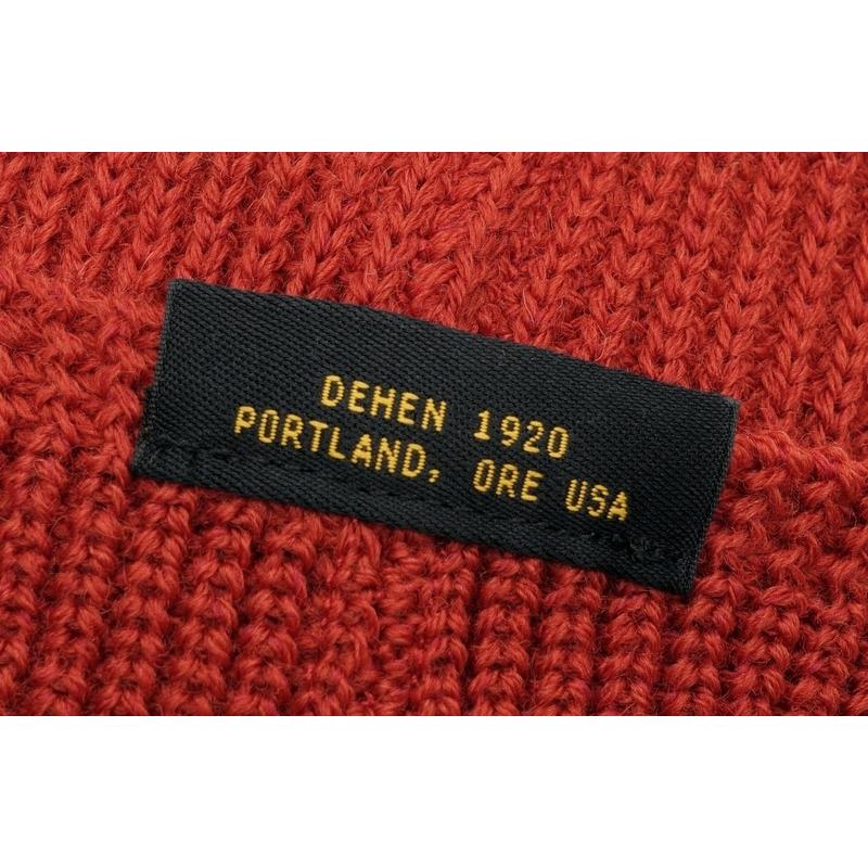 Dehen 1920(デーヘン) Made In USA ウール ニット ウォッチ キャップ レッド メンズ アメリカ製 Wool Knit Watch Cap Foster Red｜garyu｜03
