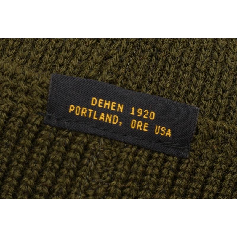 Dehen 1920(デーヘン) Made In USA ウール ニット ウォッチ キャップ オリーブ メンズ アメリカ製 Wool Knit Watch Cap Dark Loden｜garyu｜03