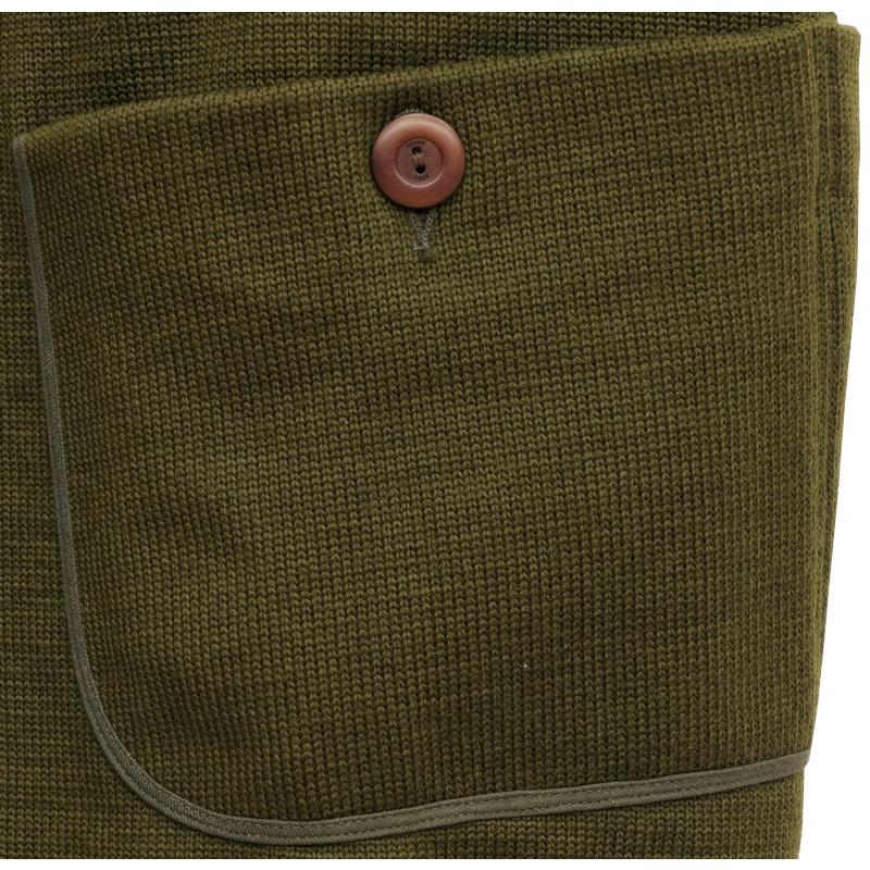 Dehen 1920(デーヘン) ウール ユーティリティ ベスト オリーブ メンズ Knit Utility Vest Olive｜garyu｜04