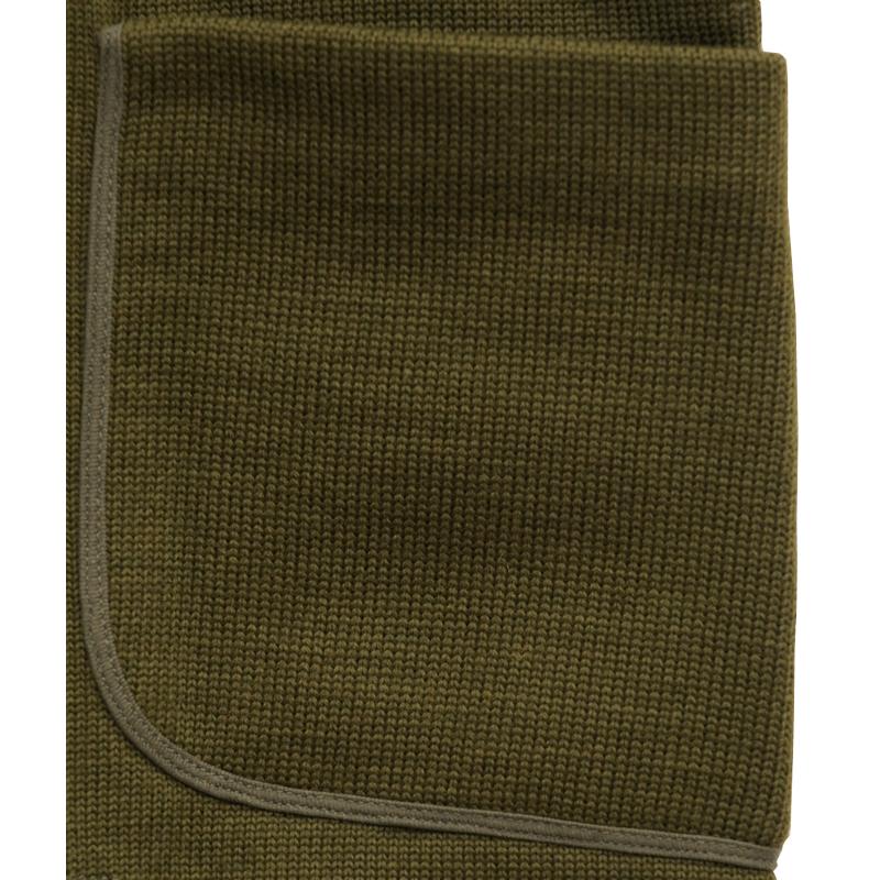 Dehen 1920(デーヘン) ウール ユーティリティ ベスト オリーブ メンズ Knit Utility Vest Olive｜garyu｜05