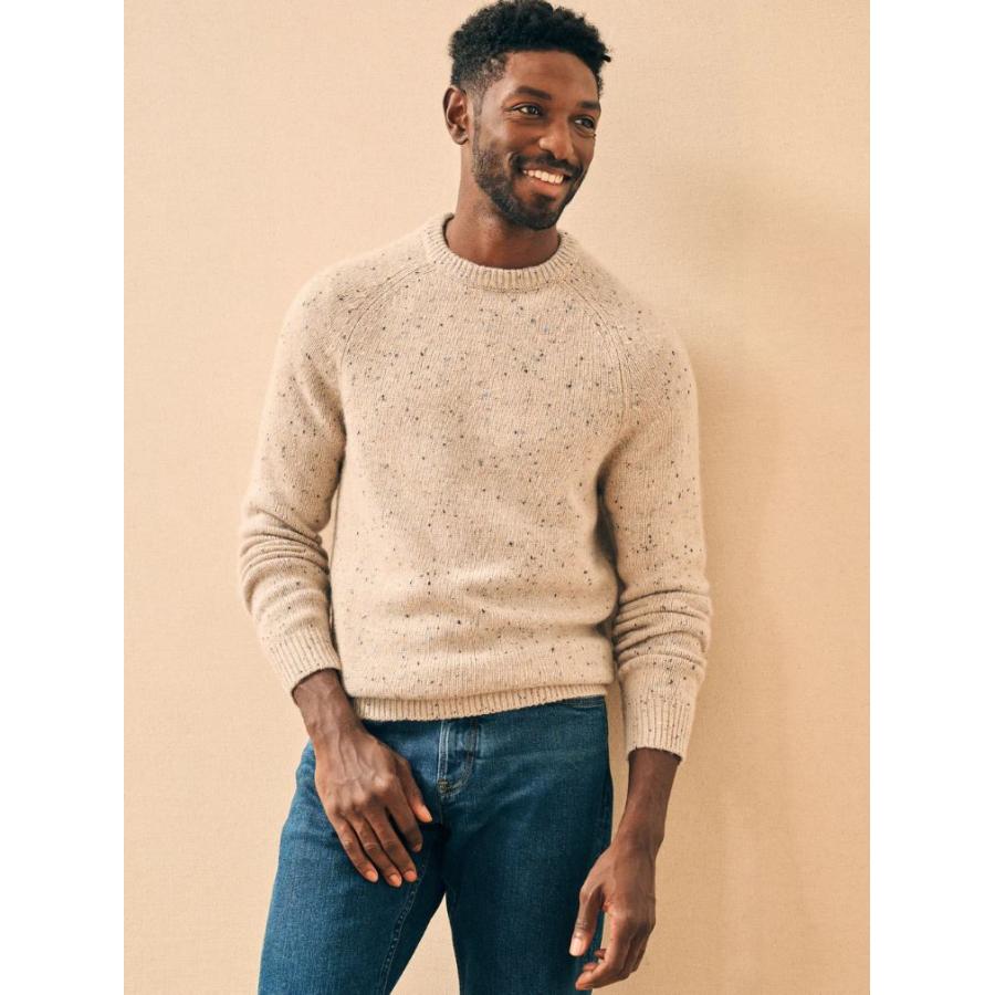 FAHERTY BRAND (ファリティ ブランド) ドネガル ウール クルーネック セーター ベージュ Donegal Wool Knit Dune｜garyu｜04