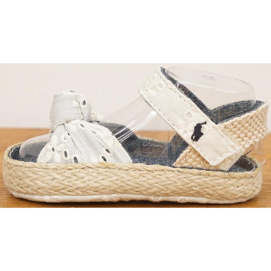 (ラルフローレン) Ralph Lauren リボン サンダル ホワイト ベビー Baby Sandals White｜garyu｜03