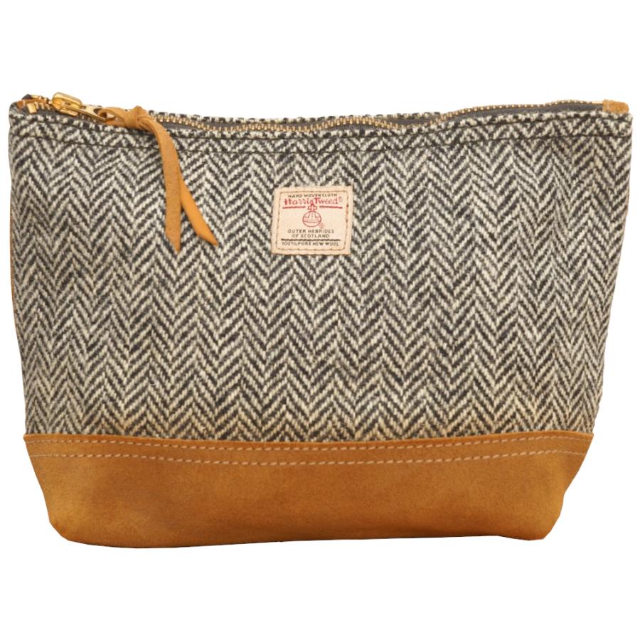 気質アップ 一際目を惹く存在感抜群の高級ツイードポーチ ダブルアールエル Rrl ハリスツイード X レザー ポーチ 小物入れ メンズ レディース ユニセックス Harris Tweed Pouch バッグ Postetelecom Gouv Cg