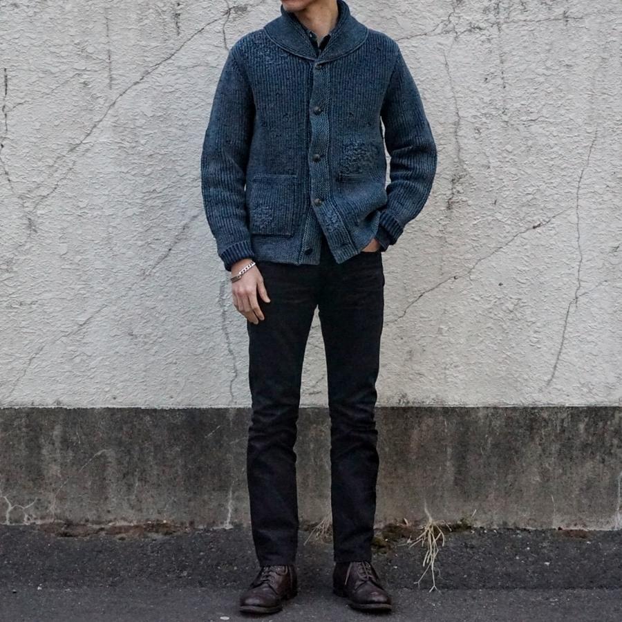 最終お値引き‼️ RRLメンズカーディガン。（新品） ダブルアールエル) RRL インディゴ コットン カーディガン 本藍
