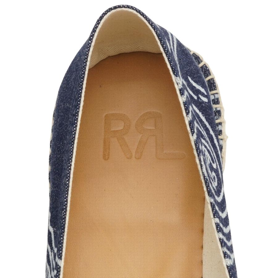RRL インディゴ エスパドリーユ 本藍染め ハワイアンプリント RRL Ralph Lauren (ダブルアールエル) インディゴ ツイル