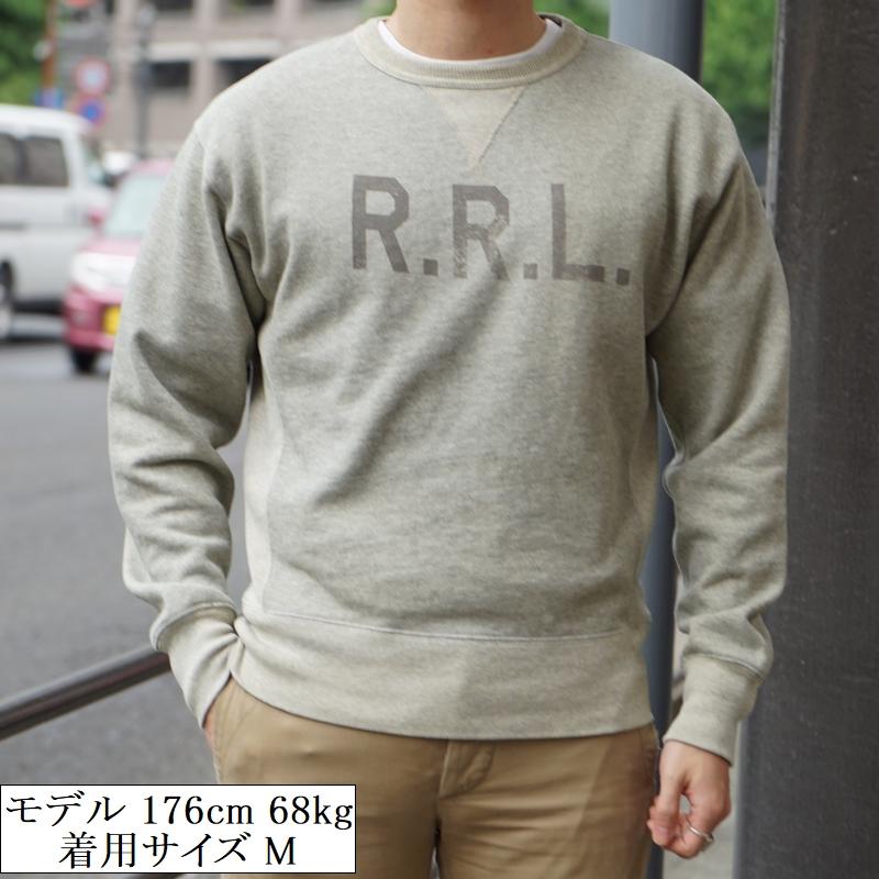 ダブルアールエル) RRL ロゴ フリース スウェット シャツ トレーナー