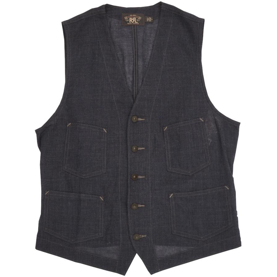 【正規品！］RRL インディゴ ドビー ベスト　※本店で購入 楽天市場】RRL ダブルアールエル ベスト サイズ:S インディゴ