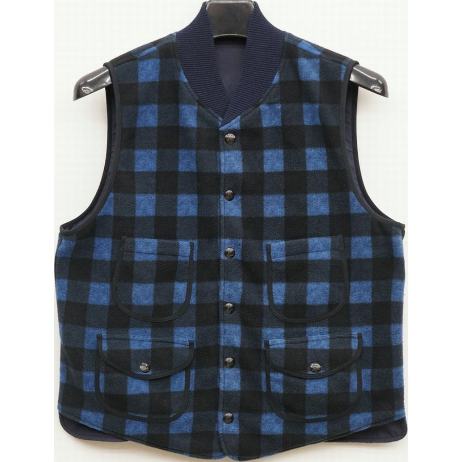 (ダブルアールエル) RRL バッファローチェック リバーシブル ベスト メンズ Reversible Vest｜garyu｜03