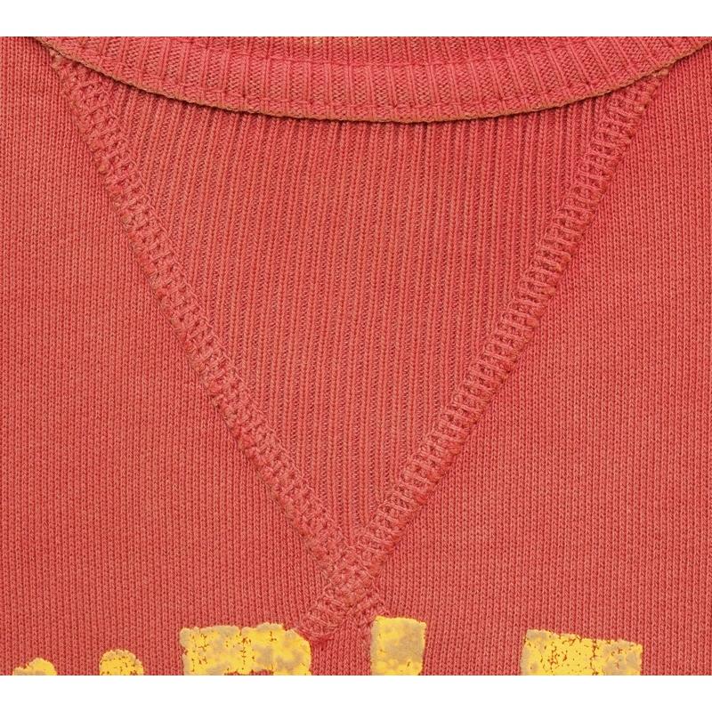 (ダブルアールエル) RRL コットン フレンチテリー スウェット トレーナー ウォッシュド レッド メンズ Fleece Graphic Sweatshirts Red｜garyu｜03
